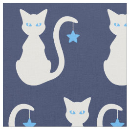 White Cat Fabric Stof