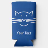 White Cat Face Whiskers Seltzer Koelbox Blikjeskoeler (Achterkant)