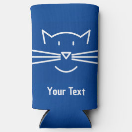 White Cat Face Whiskers Seltzer Koelbox Blikjeskoeler