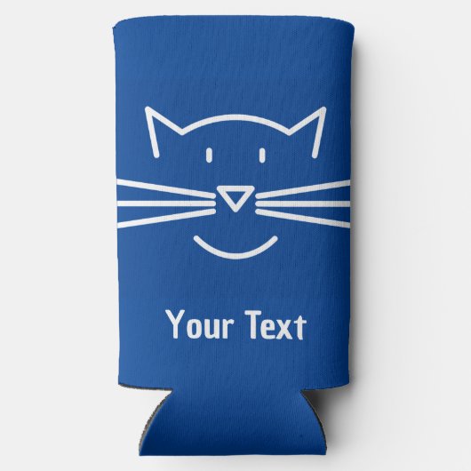 White Cat Face Whiskers Seltzer Koelbox Seltzer Blikjeskoeler (Achterkant)