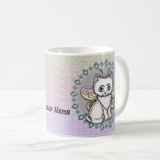 White Cat Fairy mok (Voorkant rechts)