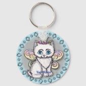 White Cat Fairy Sleutelhanger (Voorkant)