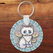 White Cat Fairy Sleutelhanger (Voorkant)
