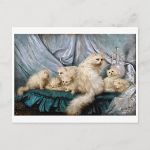 White Cat Family, Carl Kahler Briefkaart