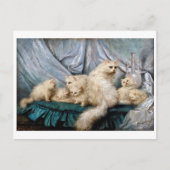White Cat Family, Carl Kahler Briefkaart (Voorkant)
