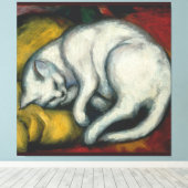 White Cat, Franz Marc Canvas Afdruk (Insitu (Houten vloer))
