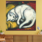 White Cat, Franz Marc Canvas Afdruk (Insitu (Woonkamer))