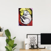 White cat, Franz Marc Poster (Thuiskantoor)