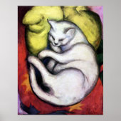 White cat, Franz Marc Poster (Voorkant)