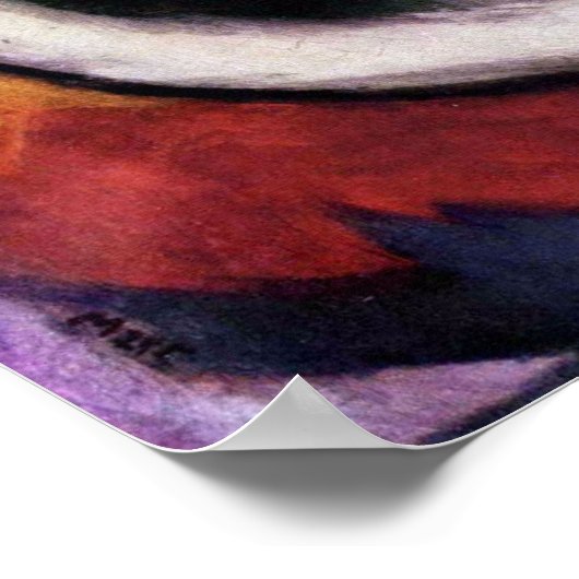 White cat, Franz Marc Poster (Hoek)