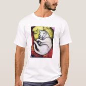 White cat, Franz Marc T-shirt (Voorkant)