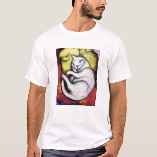 White cat, Franz Marc T-shirt (Voorkant)