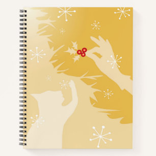 White Cat & Holly, Gold Notitieboek