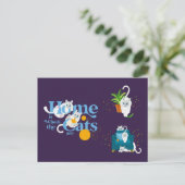 White Cat illustration Home is waar de katten zijn Briefkaart (Staand voorkant)