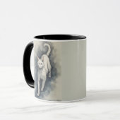 White Cat in a Chinese Ink Drawing Style Mok (Voorkant links)