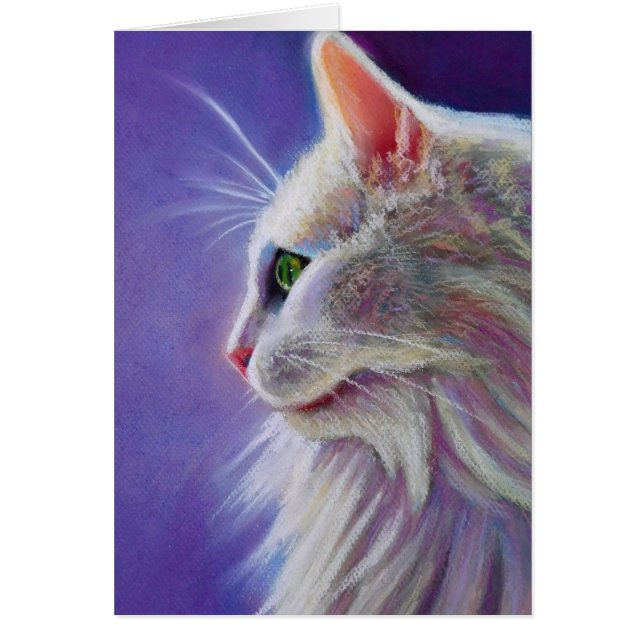 White Cat in Profile (Voorkant)