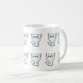 White Cat Kitten Design – Schattig Dierenvriend Koffiemok (Voorkant rechts)