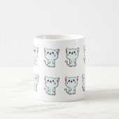 White Cat Kitten Design – Schattig Dierenvriend Koffiemok (Center)