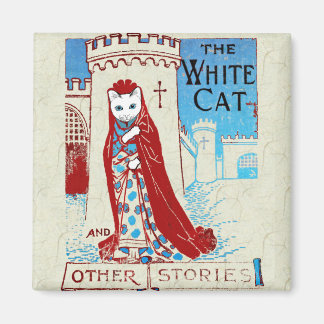 White Cat Magnet