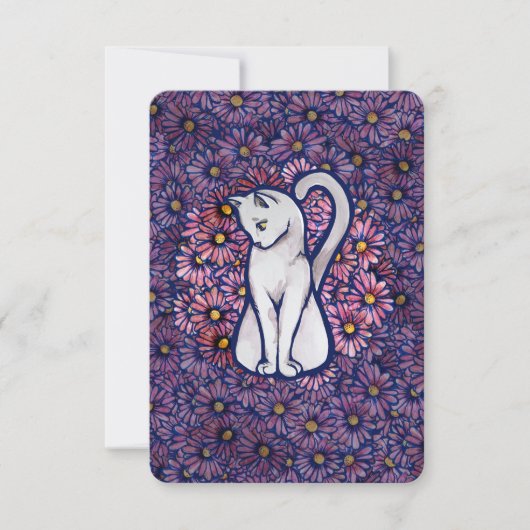 White Cat Mauve Daisies (Voorkant)