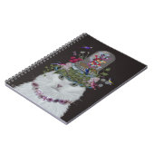 White Cat met Butterfly Bell Jar Notitieboek (Linkerzijde)