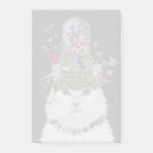 White Cat met Butterfly Bell Jar Post-it® Notes (Voorkant)