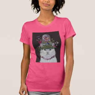 White Cat met Butterfly Bell Jar T-shirt