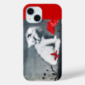 WHITE CAT MET RODE BUTTERFLY Case-Mate iPhone CASE (Achterkant)