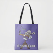 White Cat Mischief Maker Canvas tas (Voorkant)