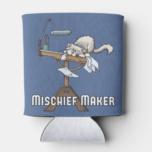 White Cat Mischief Maker-Koelbox Blikjeskoeler (Achterkant)