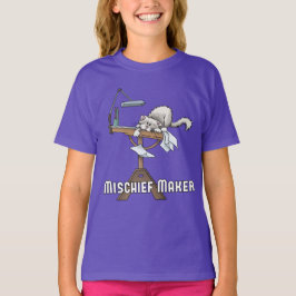 White Cat Mischief Maker T-Shirt