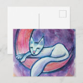 White Cat Moon                                     Briefkaart (Voorkant / Achterkant)
