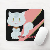 White Cat Mousepad Muismat (Met muis)