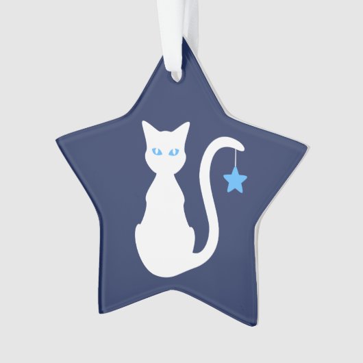 White Cat Ornament (voorkant)