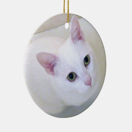 White Cat Ornament (Rechts)
