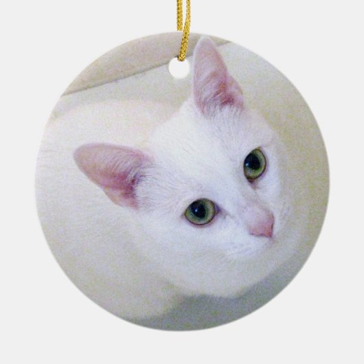 White Cat Ornament (Voorkant)