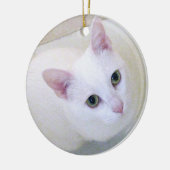 White Cat Ornament (Links)