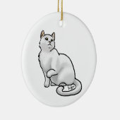 White Cat Ornament (Rechts)