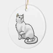 White Cat Ornament (Links)