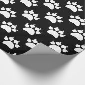 White Cat Paws and Claws Pattern Print Cadeaupapier (Hoek)