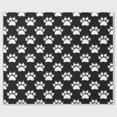 White Cat Paws and Claws Pattern Print Cadeaupapier (Vlak)