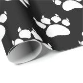 White Cat Paws and Claws Pattern Print Cadeaupapier (Rol Hoek)