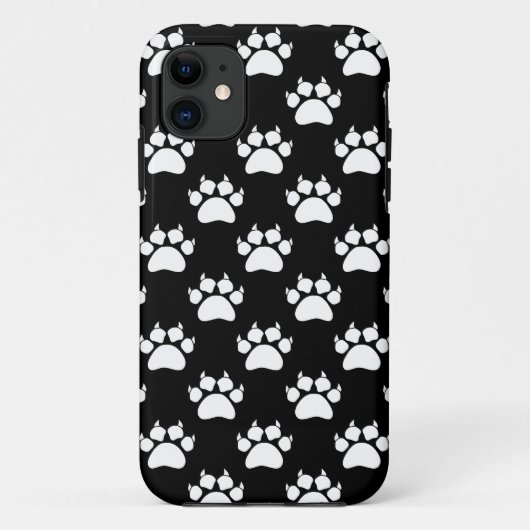 White Cat Paws and Claws Pattern Print Case-Mate iPhone Case (Achterkant)