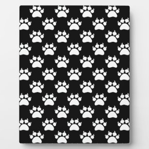 White Cat Paws and Claws Pattern Print Fotoplaat