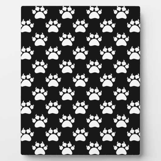 White Cat Paws and Claws Pattern Print Fotoplaat (Voorkant)
