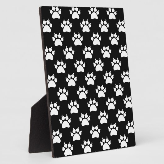 White Cat Paws and Claws Pattern Print Fotoplaat (Zijkant)