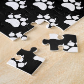 White Cat Paws and Claws Pattern Print Legpuzzel (Zijkant)