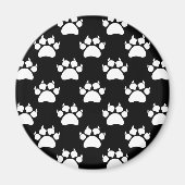 White Cat Paws and Claws Pattern Print Magneet (Voorkant)