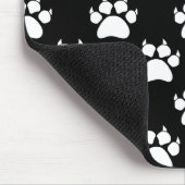 White Cat Paws and Claws Pattern Print Muismat (Hoek)