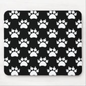 White Cat Paws and Claws Pattern Print Muismat (Voorkant)